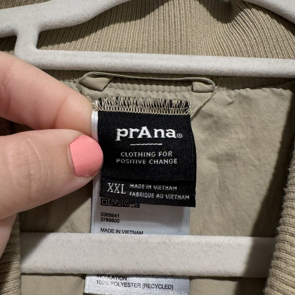 Prana Tan Encinitas Reversible Quilted Vest Mens XXL - Picture 5 of 7